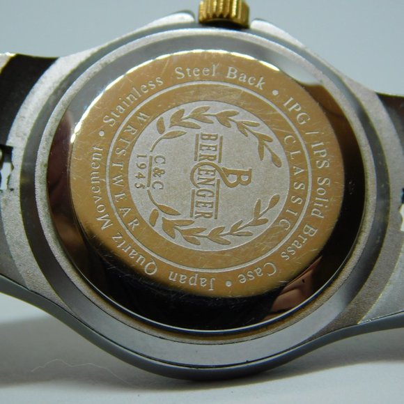 Berenger Classic Two Tone Quartz Analog Women's Watch Sz. 6 1/4" New Battery - Picture 6 of 10
